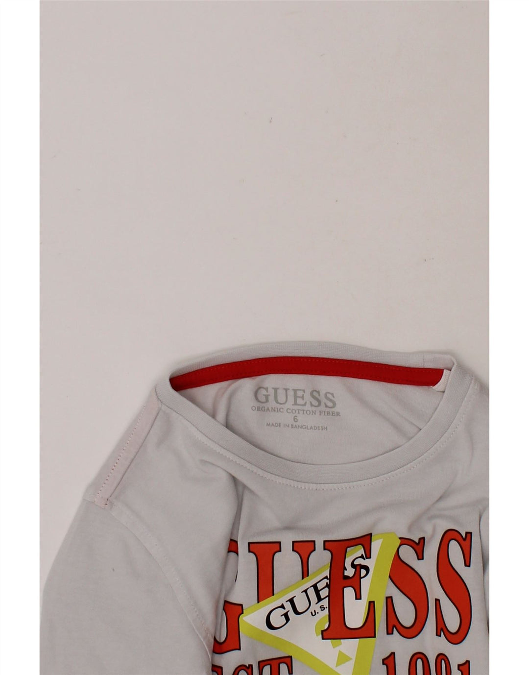GUESS Boys Graphic Top Long Sleeve 5-6 Years Grey Cotton Vintage Guess and Second-Hand Guess from Messina Hembry 