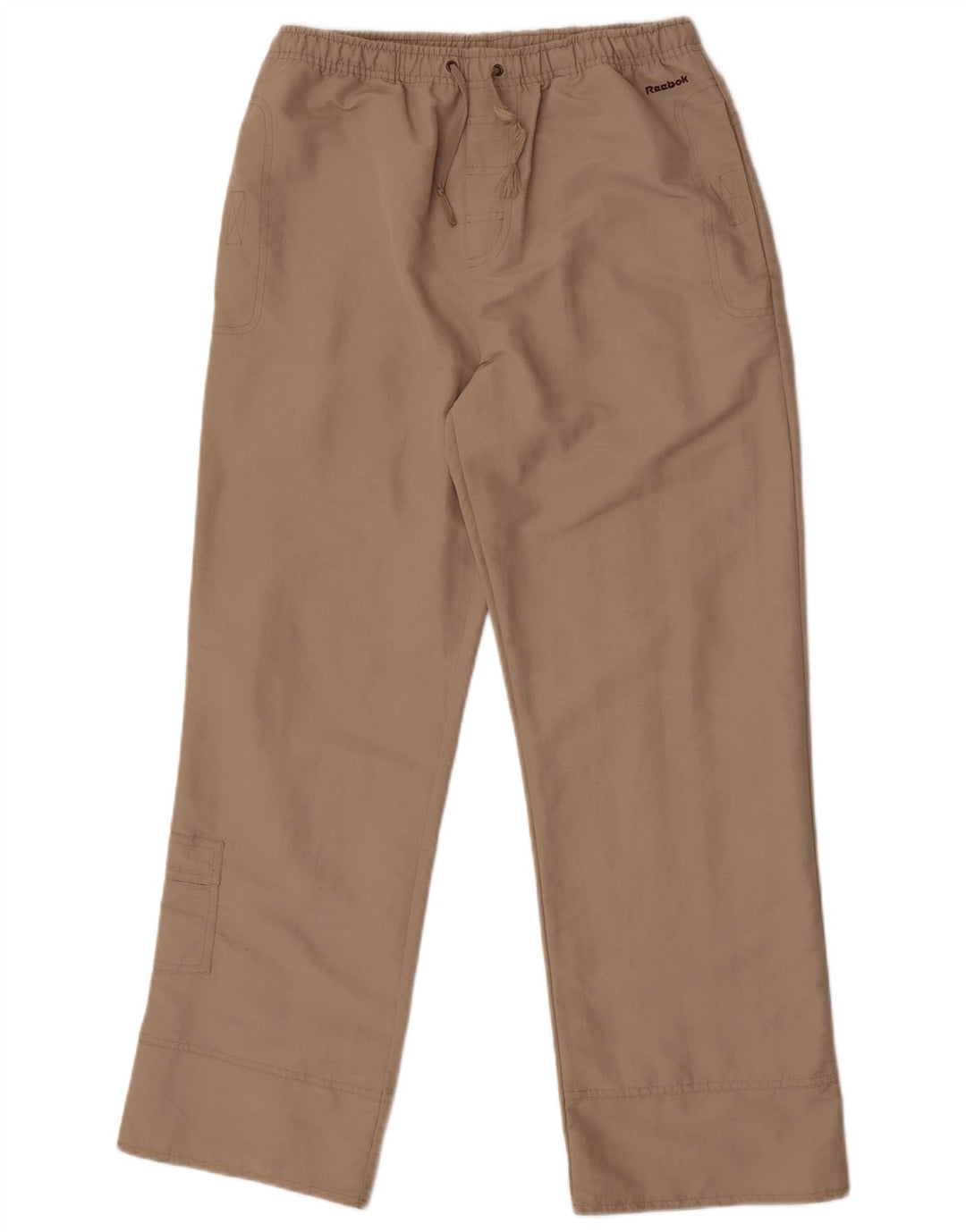 Reebok Pantalon De Survêtement Femme UK 42 Nylon Beige Moyen