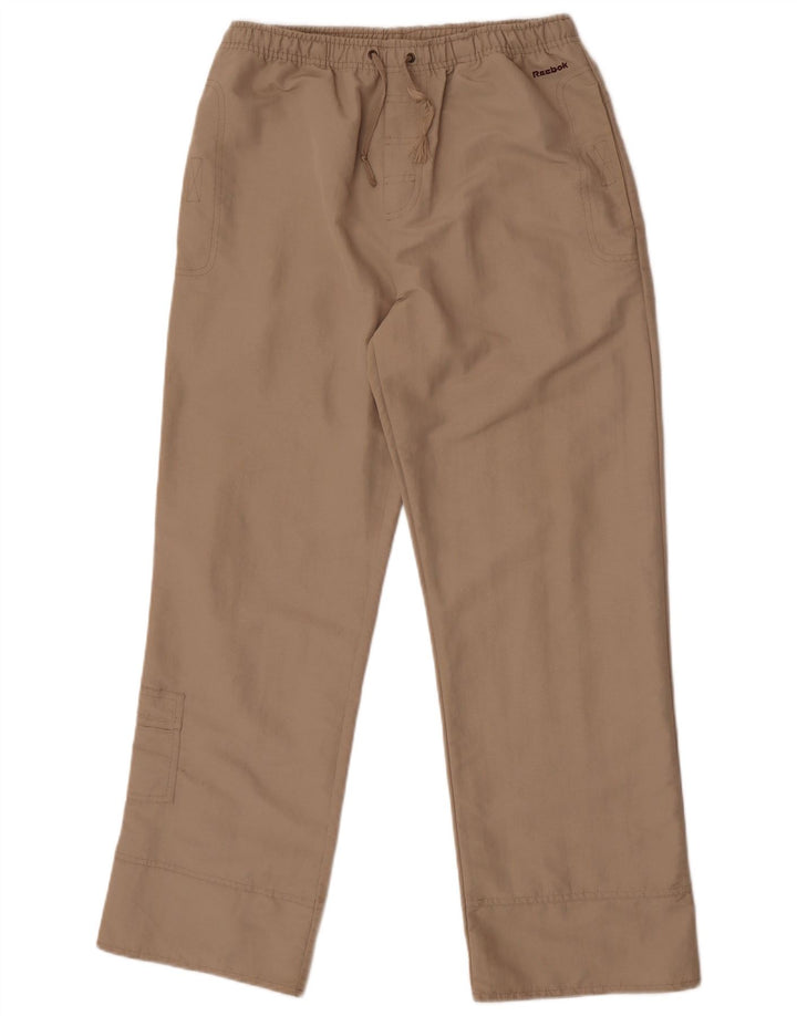 Reebok Pantalon De Survêtement Femme UK 42 Nylon Beige Moyen