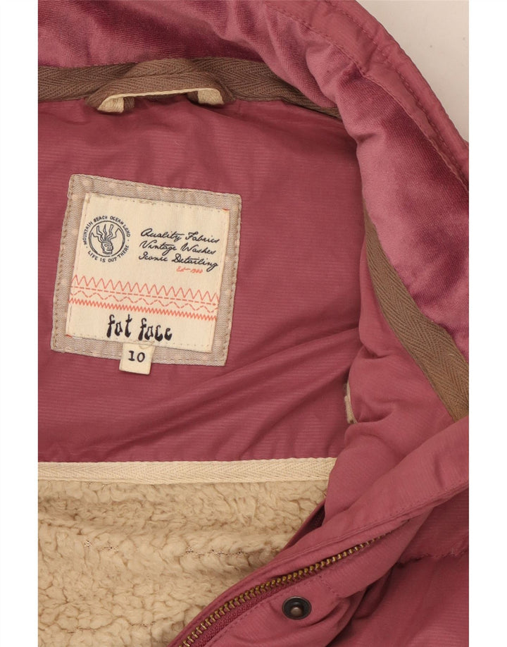 Fat Face Gilet rembourré surdimensionné Sherpa pour femme UK 10 Petit Rose Polyester