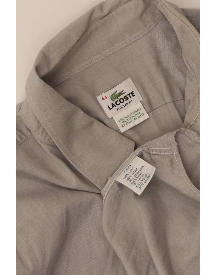 Lacoste Chemise Regular Fit Homme Taille 44 XL Gris Coton