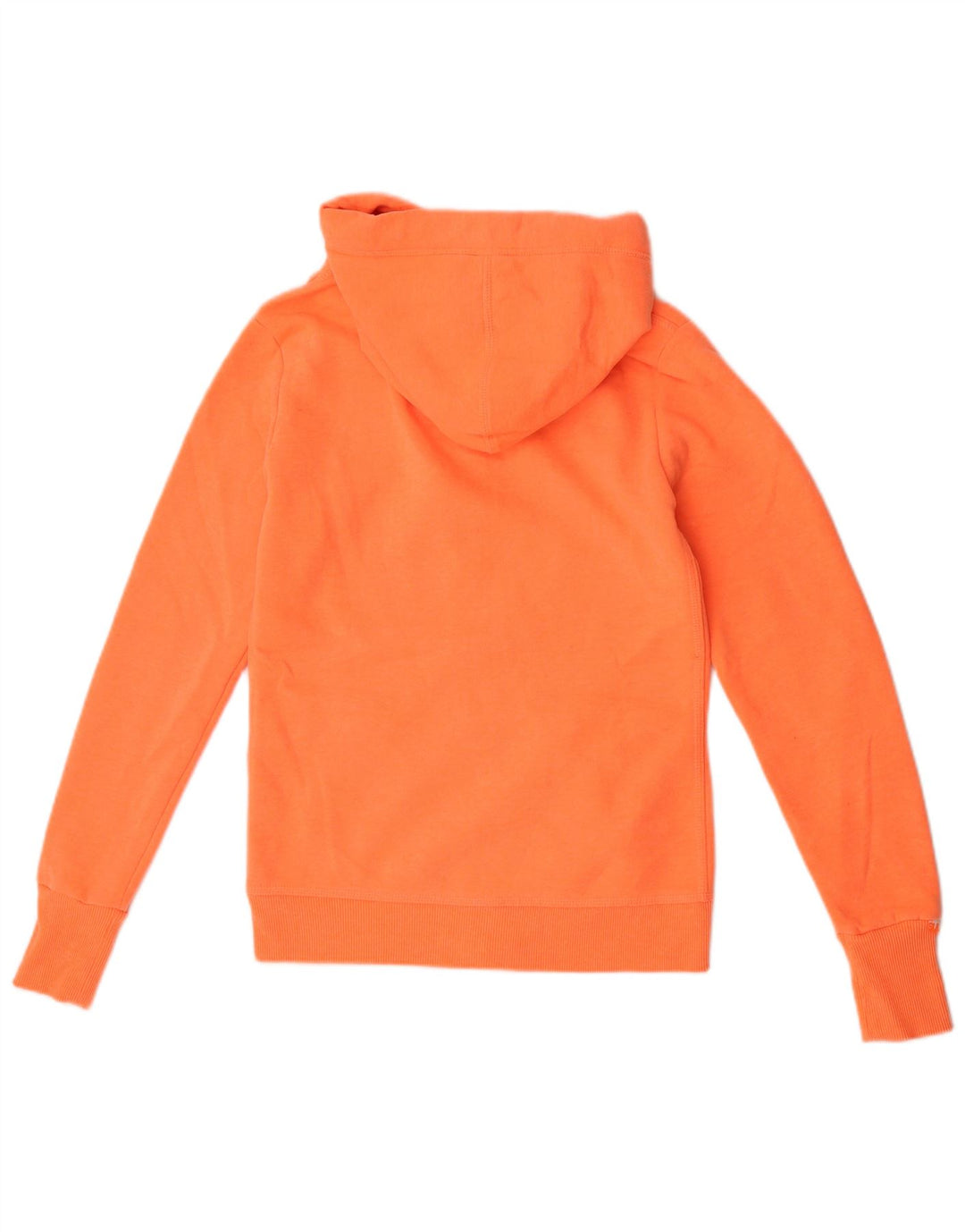 Superdry Pull à capuche zippé pour femme UK 10 Small Orange Polyester