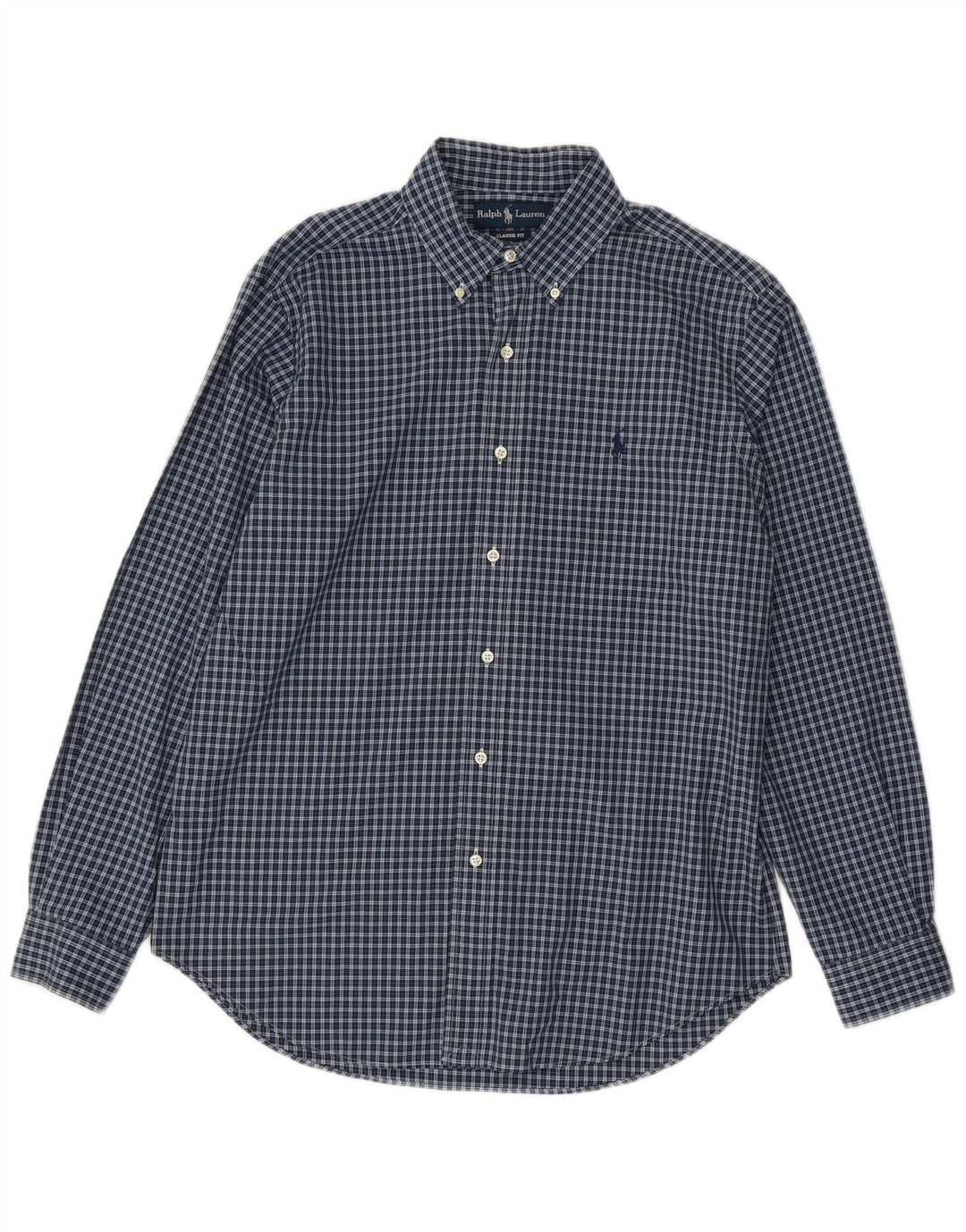 Ralph Lauren Chemise coupe classique pour homme en coton à carreaux bleu marine moyen