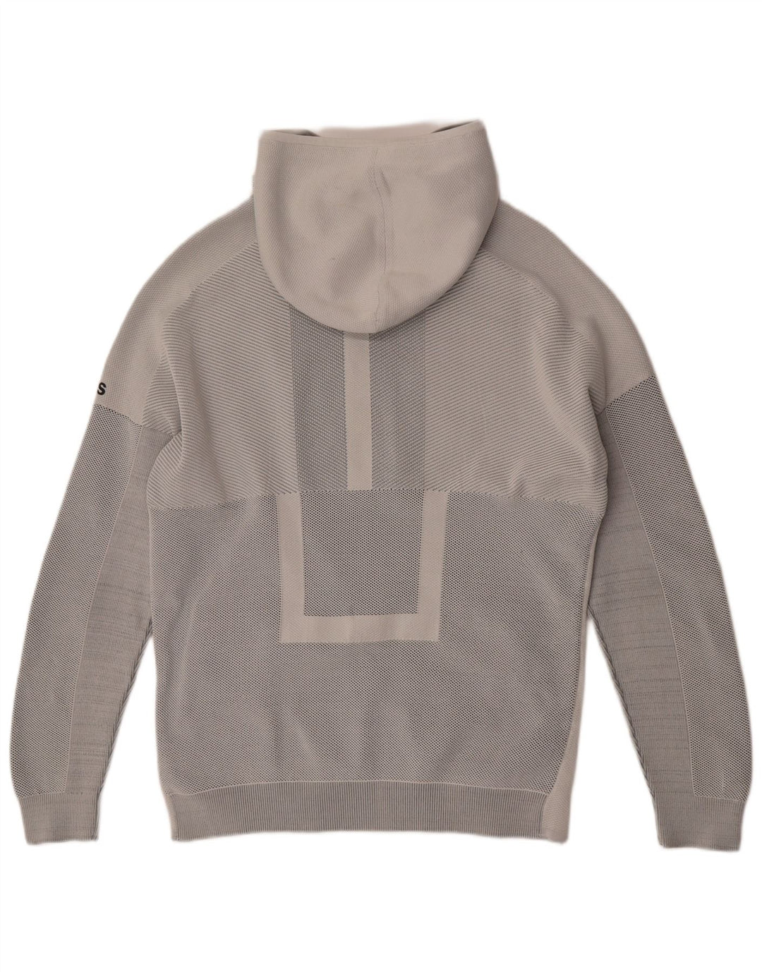 ADIDAS Pull à capuche zippé pour homme Gris moyen à fines rayures