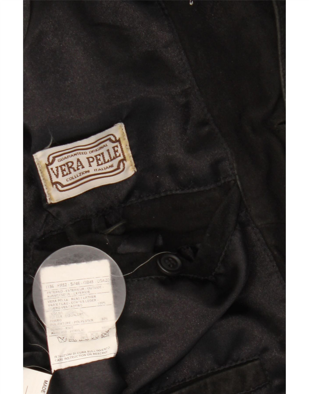 vintage Mens Suede Bomber Jacket UK 40 Grand Cuir Noir