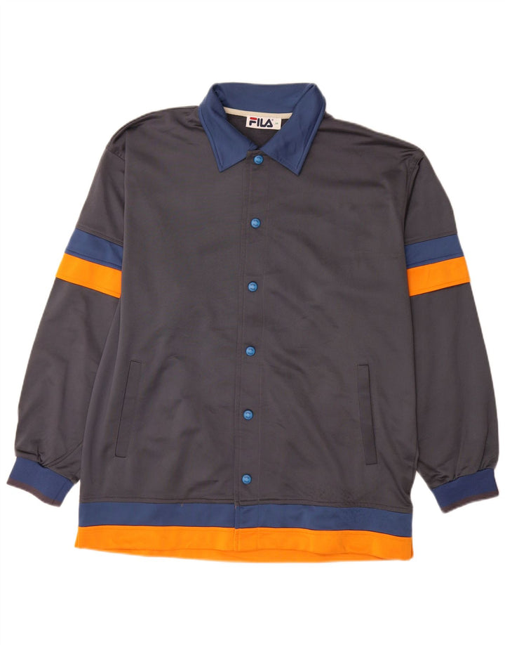 Fila Veste de Survêtement Homme Bleu Marine Moyen Polyester Colorblock