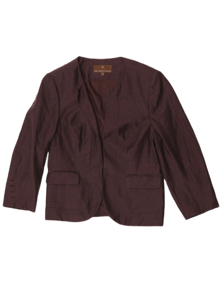 Fenn Wright Manson Veste blazer à manches 3/4 pour femme UK 16 Large Violet