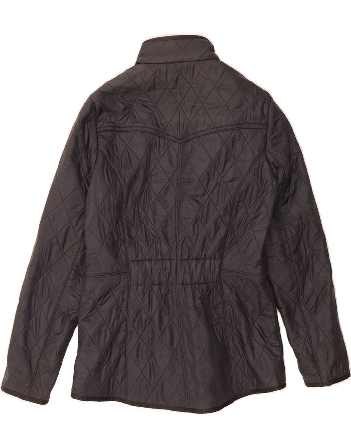 BARBOUR Womens Quilted Jacket UK 10 Small  Navy Blue Polyamide Vintage Barbour and Second-Hand Barbour from Messina Hembry 