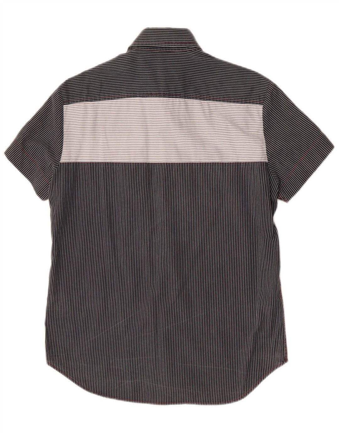 Replay Chemise Graphique à Manches Courtes Homme Noir Moyen Rayé Coton