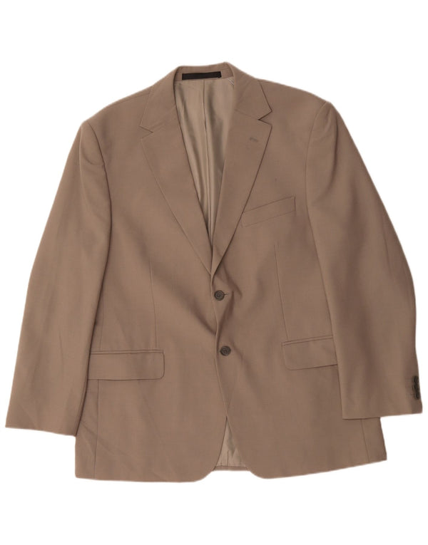 Marks & Spencer Veste blazer à 2 boutons pour homme UK 42 XL Beige Polyester