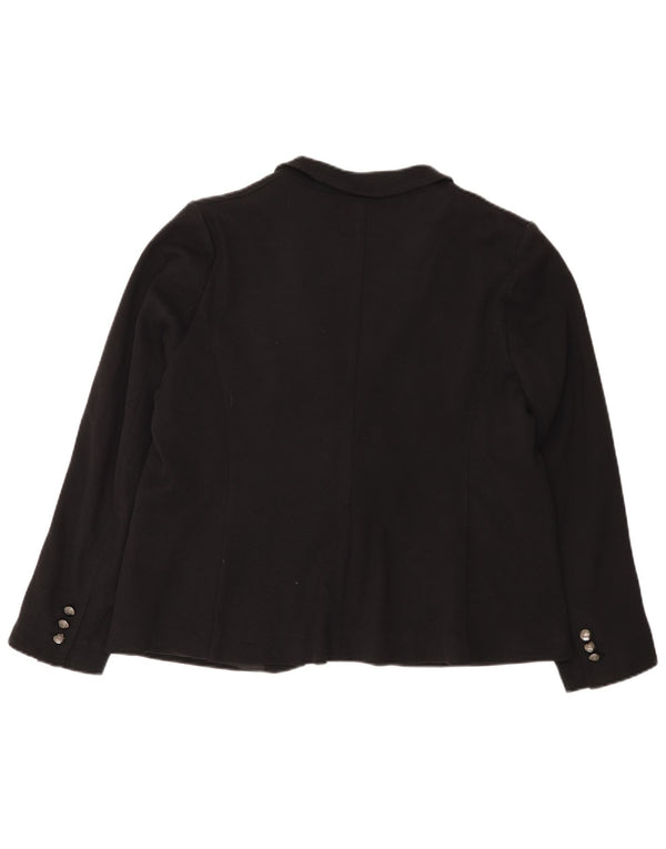 Marks & Spencer Veste blazer 1 bouton pour femme UK 20 2XL Coton noir