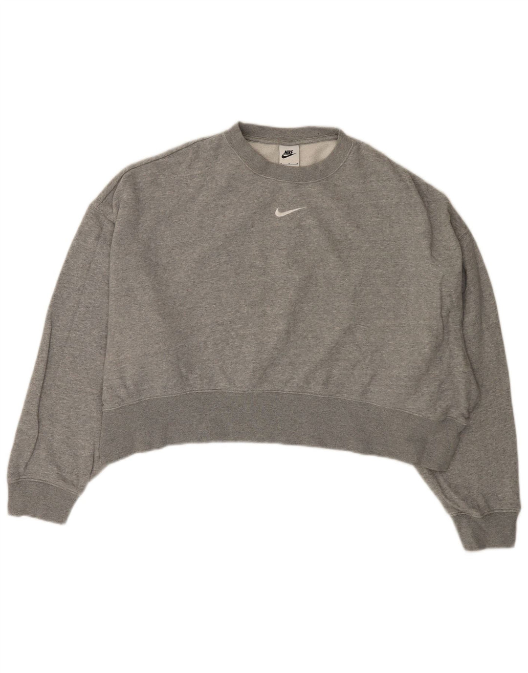 NIKE Sweat-shirt court surdimensionné pour femme UK 14 Coton gris moyen