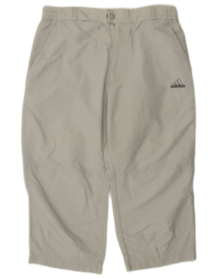 Pantalon Capri Adidas Homme W32 L19 Gris Polyester