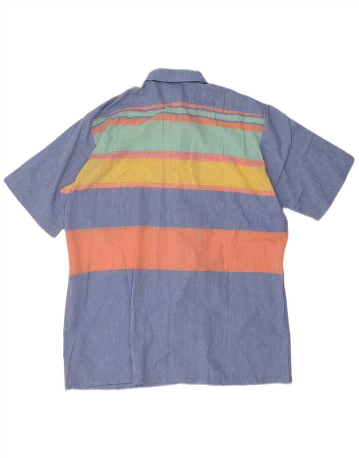 Arrow Chemise à manches courtes pour homme en polyester à rayures bleues