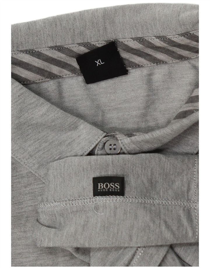 Hugo Boss Polo XL Gris Moucheté Homme