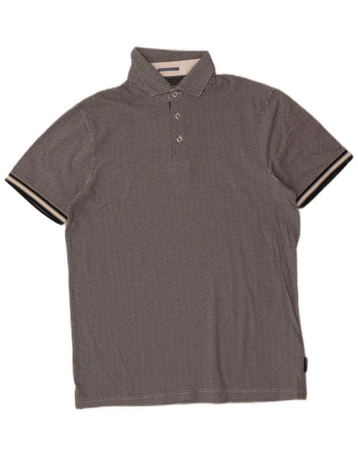 Ted Baker Polo Homme Taille 2 Petit Gris Carreaux Coton
