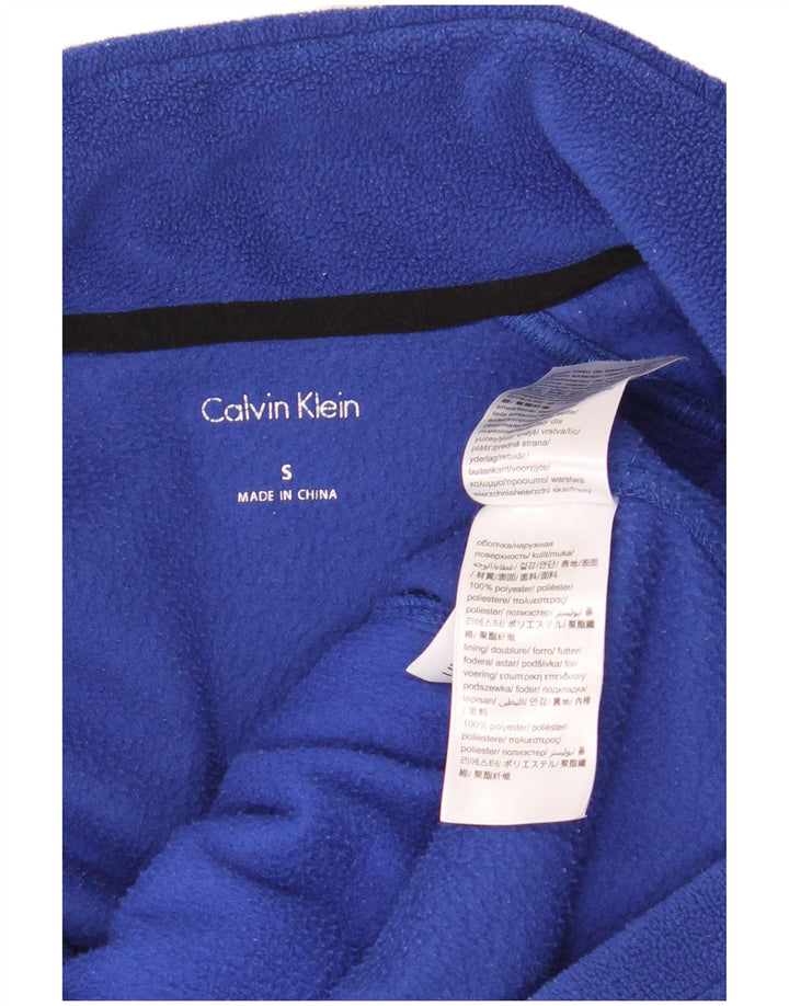 Calvin Klein Veste polaire graphique pour femme UK 10 Small Bleu Colorblock