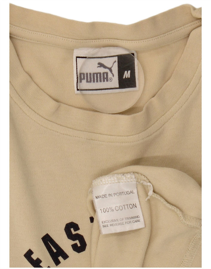 Puma T-Shirt Graphique Homme Beige Moyen Coton