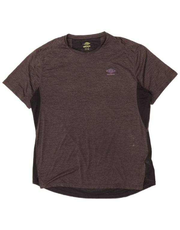 Umbro T-Shirt Homme Top 2XL Gris Colorblock Polyester