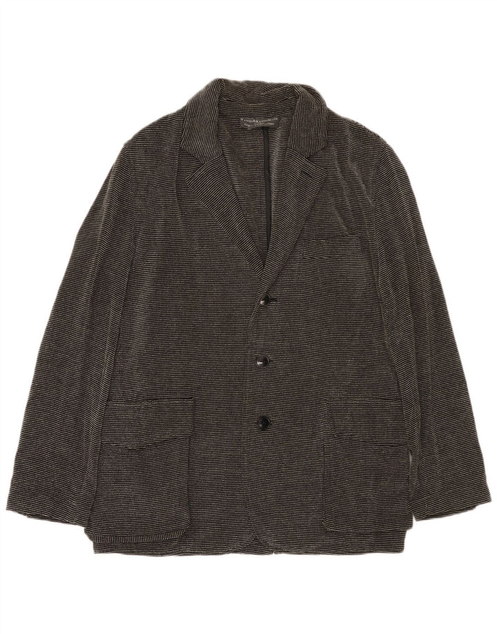 Kandis & Kandis Mann Veste blazer pour homme UK 38 Medium Noir à fines rayures
