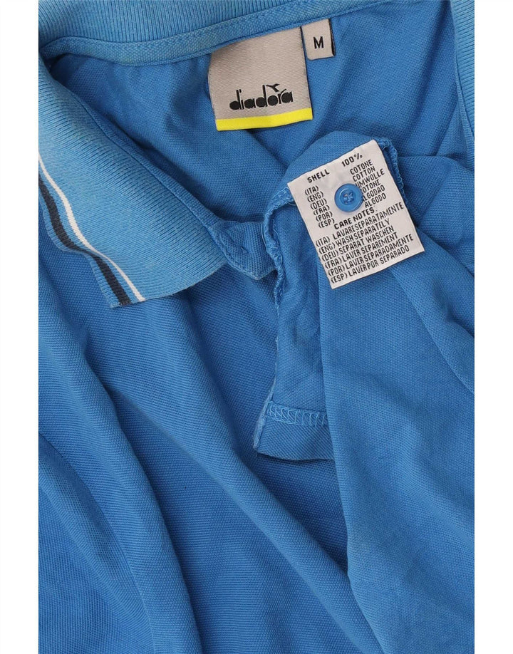 Diadora Polo Homme Bleu Moyen Coton