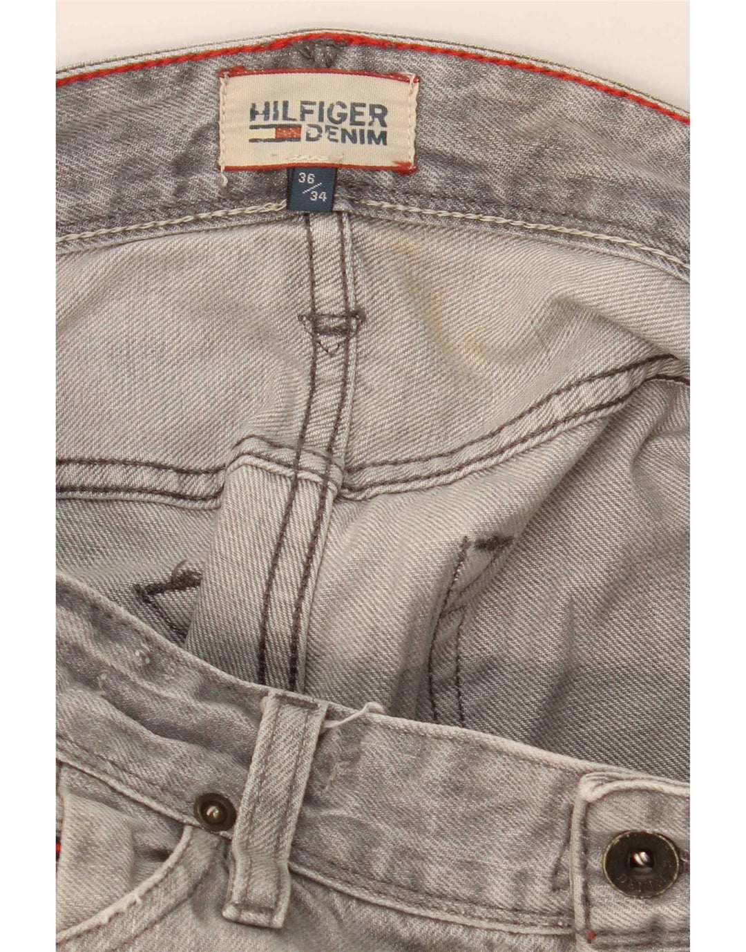 Tommy Hilfiger Jean Slim Homme W36 L34 Gris