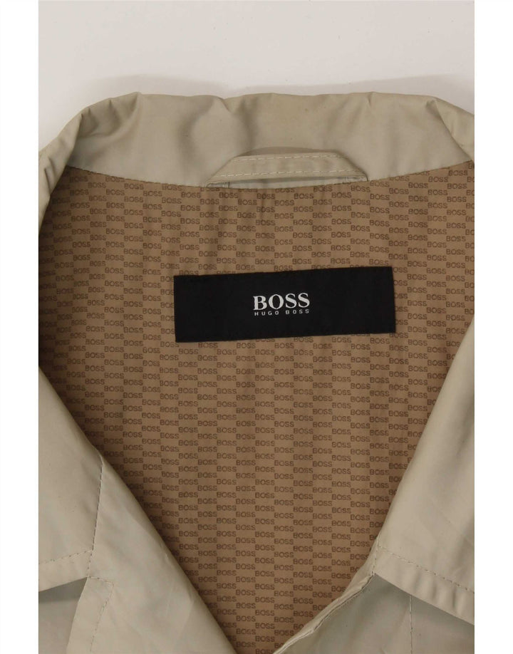 Hugo Boss Hommes Trench Coat EU 52 XL Beige Polyamide