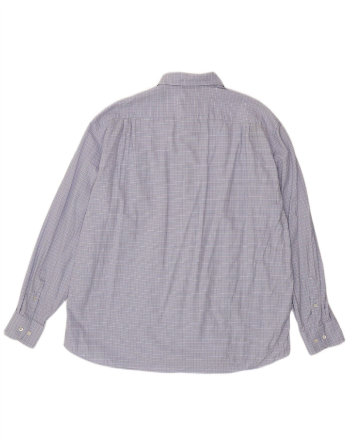 HUGO BOSS Chemise homme Taille 45 17 1/2 XL Coton à carreaux violet