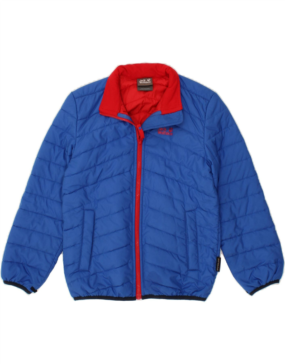 JACK WOLFSKIN Boys Padded Jacket 9-10 Years Blue Polyester Vintage Jack Wolfskin and Second-Hand Jack Wolfskin from Messina Hembry 