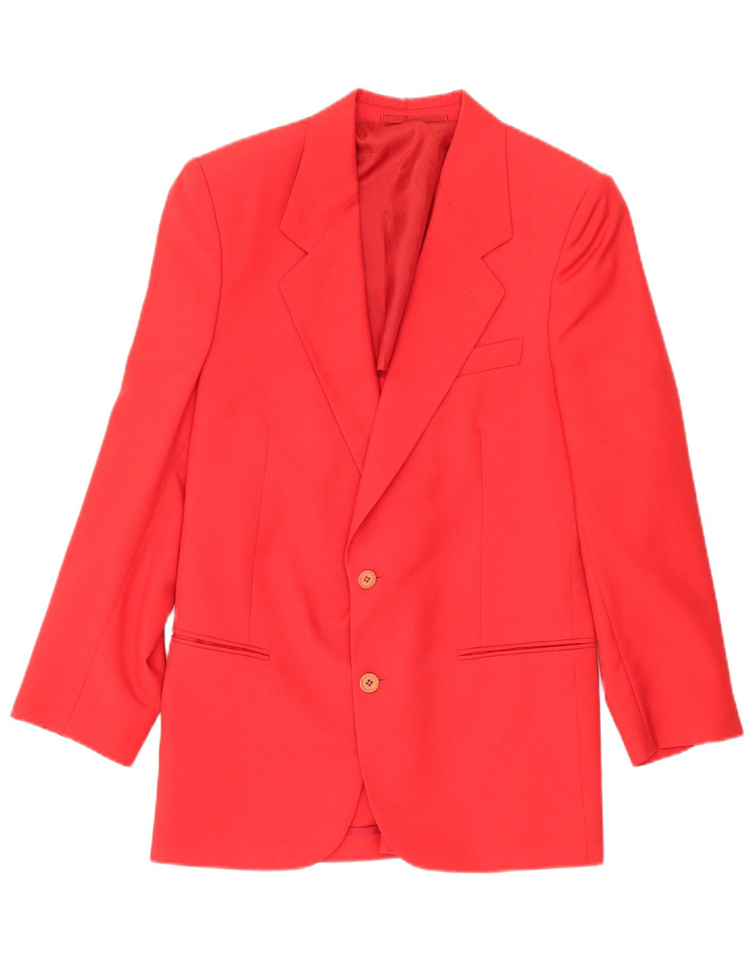 Tessuti Lanerossi Veste blazer à 2 boutons pour homme UK 38 Laine vierge rouge moyen