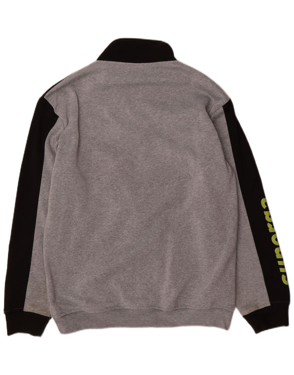 Superga Veste de survêtement graphique pour homme 2XL Gris Colorblock Polyester