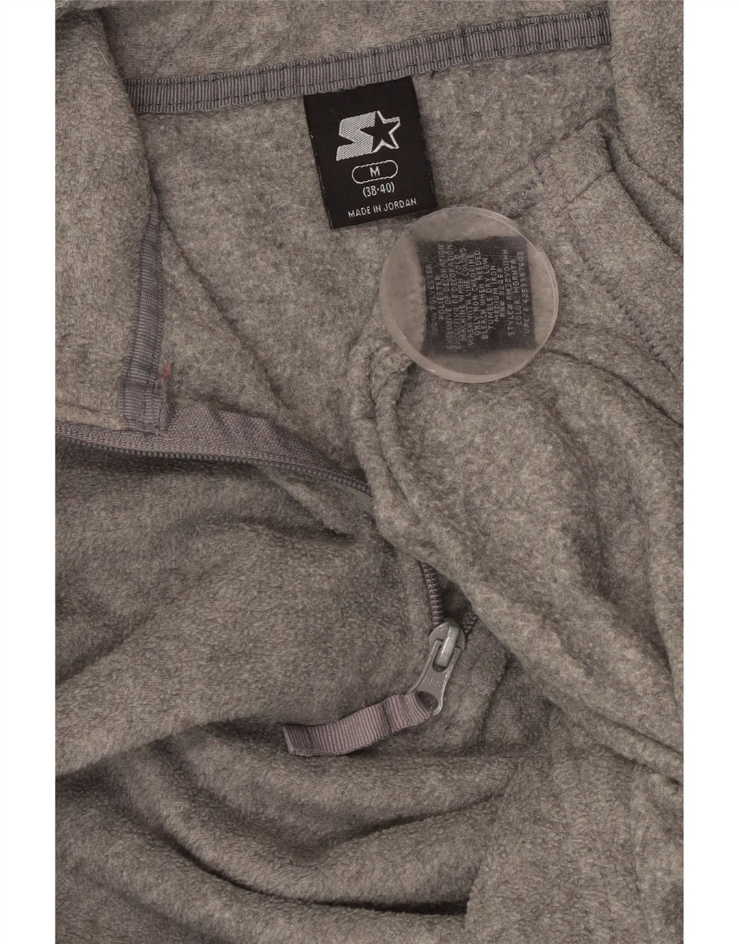 Starter Pull polaire graphique à col zippé pour homme UK 38/40 Gris moyen Polyester