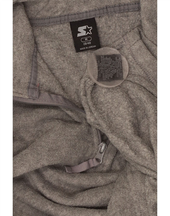 Starter Pull polaire graphique à col zippé pour homme UK 38/40 Gris moyen Polyester
