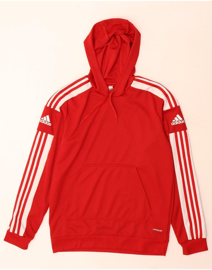 Adidas Pull à capuche Aeroready pour homme en polyester rouge moyen