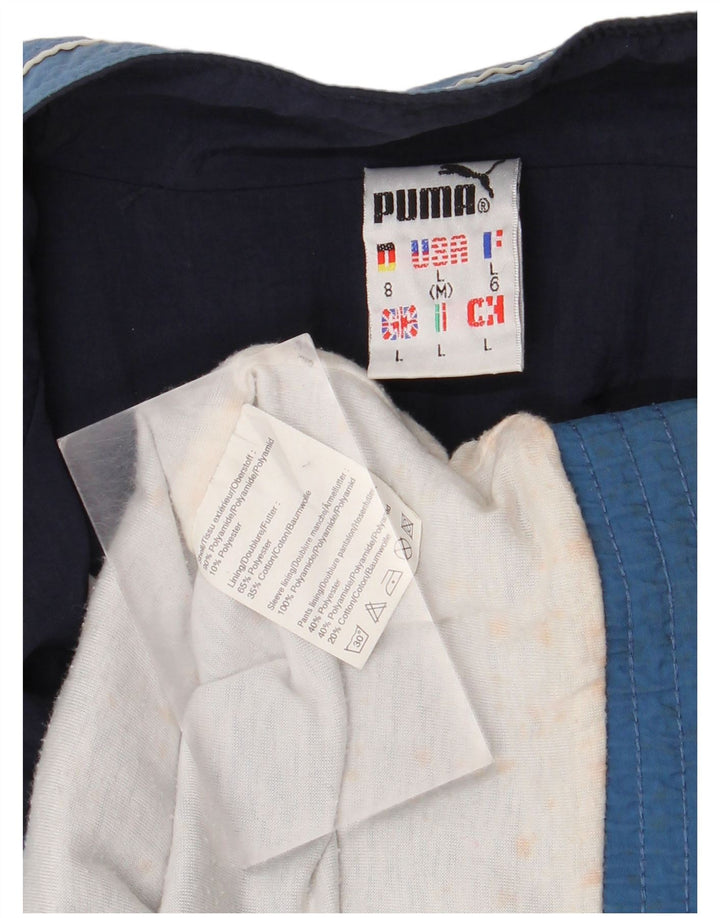 Puma Veste de Survêtement Homme Large Bleu Colorblock Polyamide