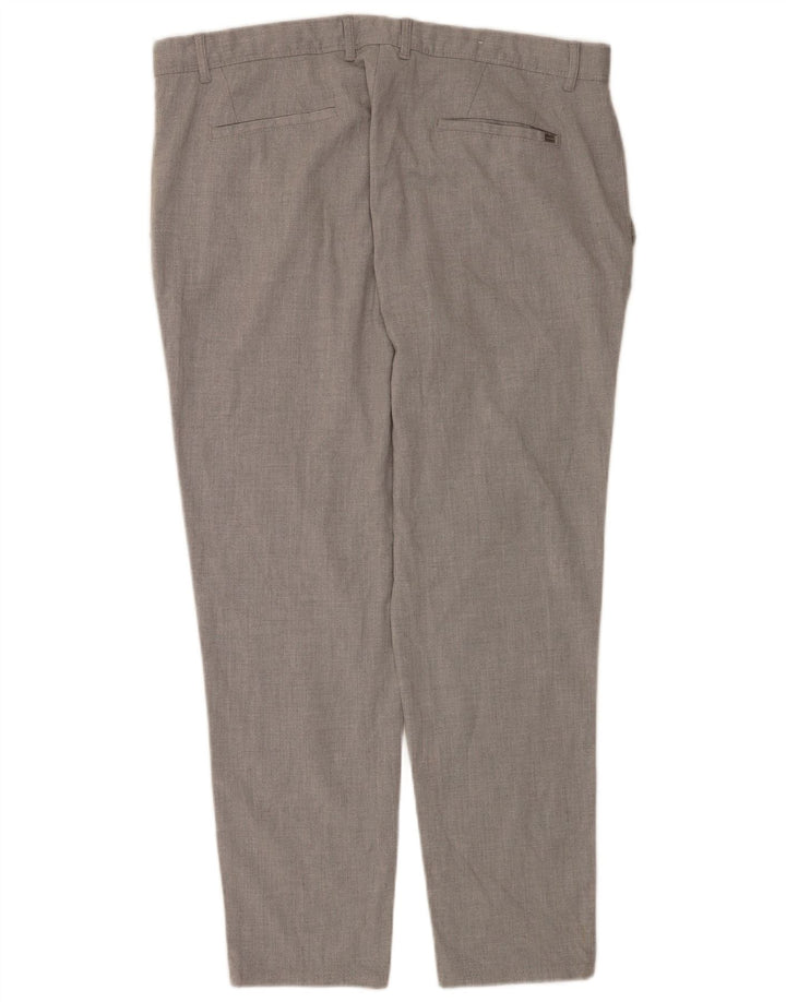 Zara Pantalon Chino Slim Homme EU 48 XL W38 L29 Gris Polyester