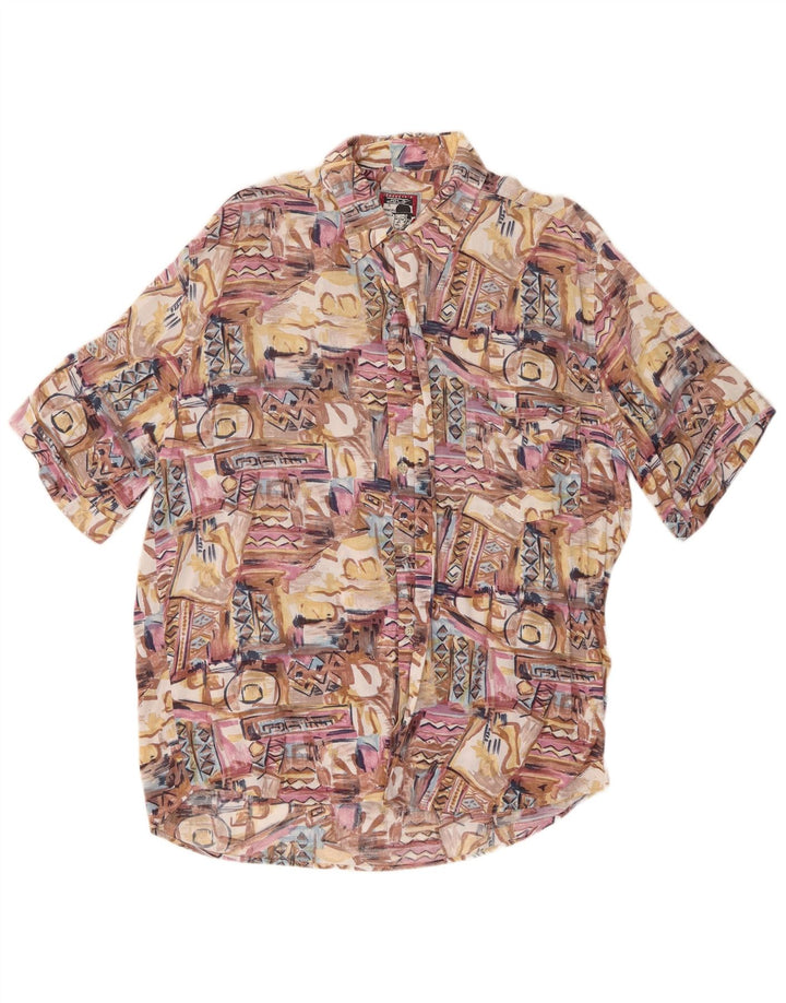 Chemise à manches courtes homme Azzurra grand patchwork multicolore