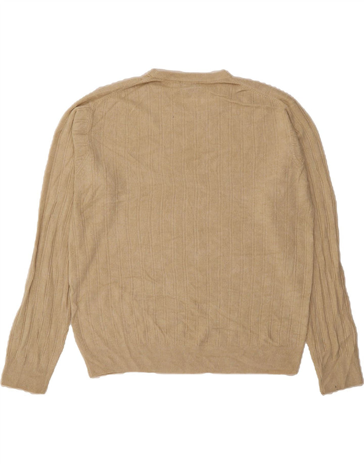 DOCKERS Mens Crew Neck Jumper Sweater XL Beige Acrylic Vintage Dockers and Second-Hand Dockers from Messina Hembry 