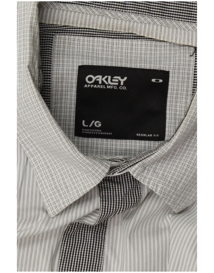 Oakley Chemise Homme Grand Patchwork Blanc