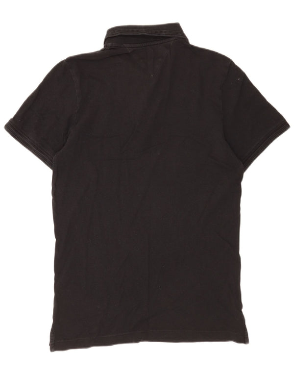 Tommy Hilfiger Polo slim fit pour homme, petit, noir