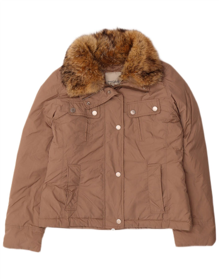 Henry Cottons Veste matelassée pour femme IT 46 Large Marron Polyester