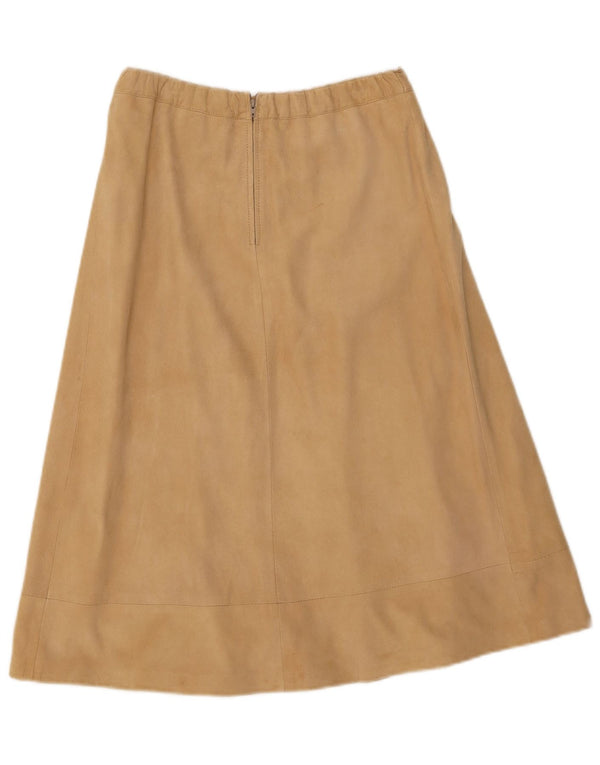 jupe en daim femme vintage W30 cuir beige moyen