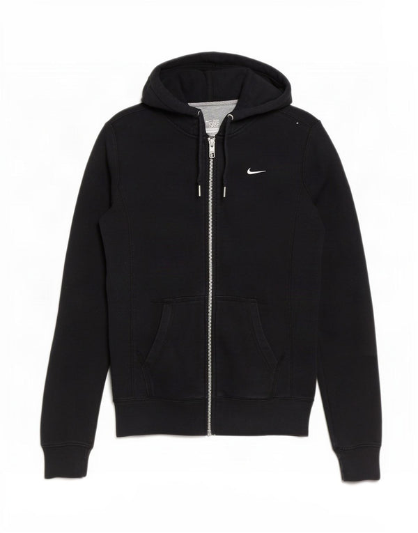 Nike Pull à capuche zippé surdimensionné pour femme UK 6 XS Coton noir