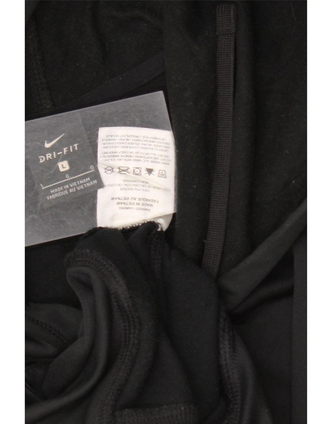 NIKE Pull à capuche graphique Dri Fit pour hommes, grand, noir, polyester