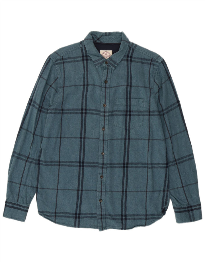 Chemise Flanelle Homme Fat Face Coton Carreaux Bleu Moyen