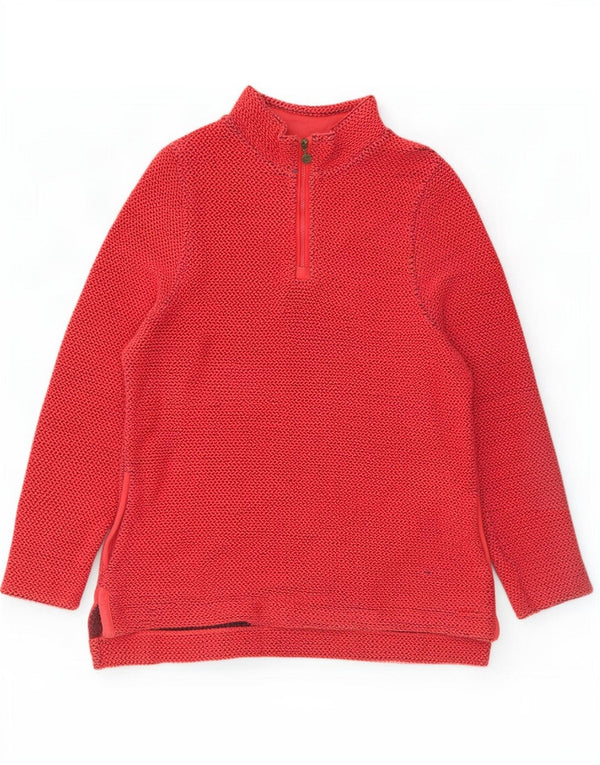 Weird Fish Sweat-shirt col zippé pour femme UK 18 XL Rouge Coton