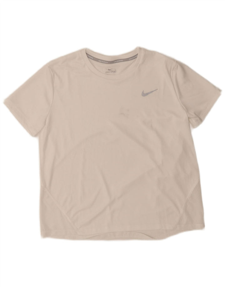 Nike Hommes Dri Fit T-Shirt Haut Blanc Moyen