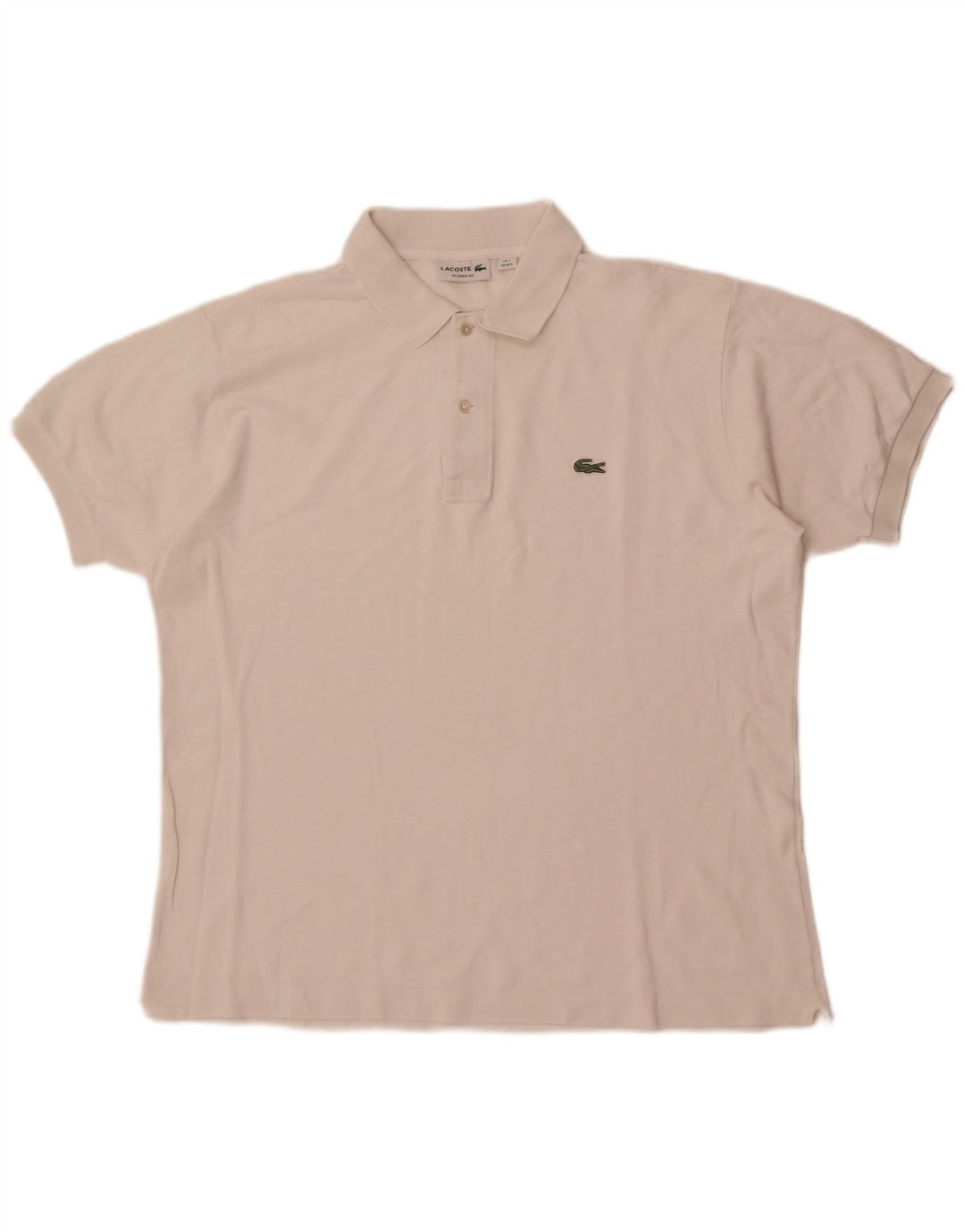 Lacoste Polo coupe classique pour homme Taille 5 Grand Blanc