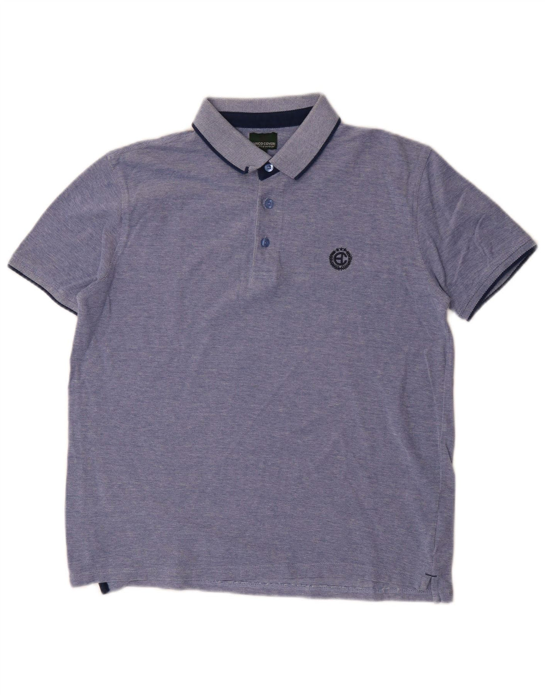 Enrico Coveri Polo Homme Bleu Moyen Coton