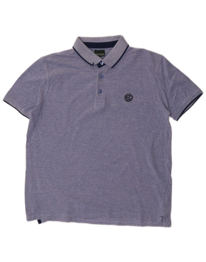 Enrico Coveri Polo Homme Bleu Moyen Coton